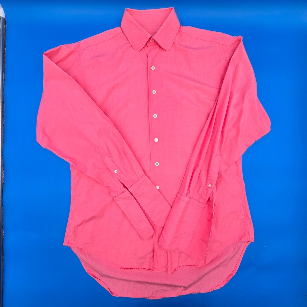 Duchamp London Pink Club Collar French Cuff‎ Dress Shirt 15.5 39 British Isles
